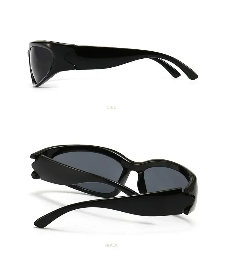Track Belle Y2K Oversized Rectangle Sunglasses