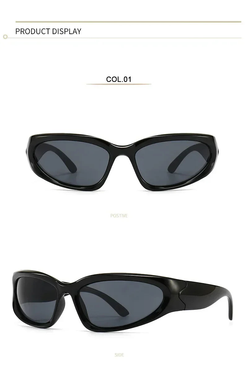 Track Belle Y2K Oversized Rectangle Sunglasses