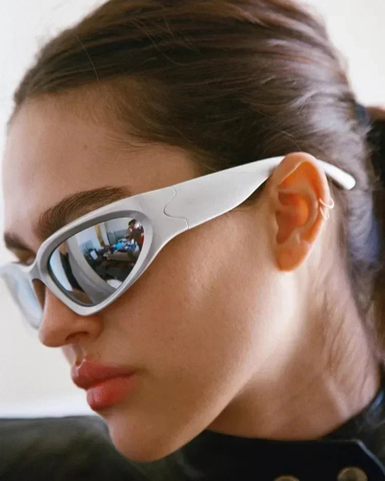 Track Belle Y2K Oversized Rectangle Sunglasses